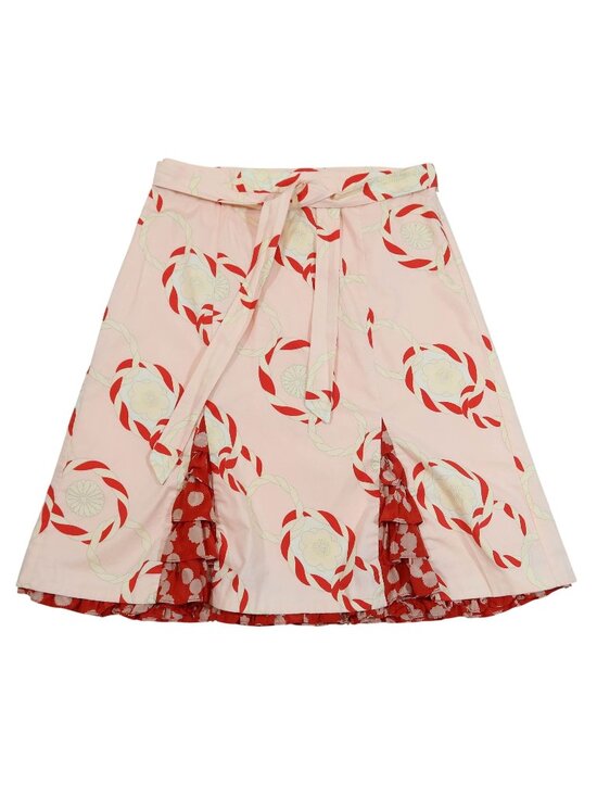 Odille Dresses & Skirts - ANTHROPOLOGIE ODILLE Licorice Whip Silk Ruffle Trim A Line Skirt Size 10 Y2K